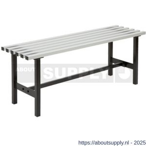 Hermeta 3022 zitbank Gardelux type 3 115 cm aluminium zitting zwart - S20101325 - afbeelding 1
