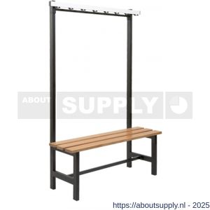 Hermeta 3025 zitbank Gardelux type 5 115 cm houten zitting zwart - S20101339 - afbeelding 1