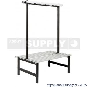 Hermeta 3032 zitbank Gardelux type 6 115 cm aluminium zitting zwart - S20101329 - afbeelding 1