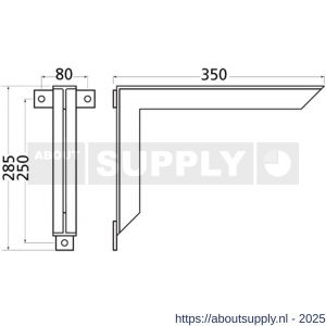 Hermeta 3061 steun voor zitbank Gardelux type 1 zwart - S20101354 - afbeelding 2