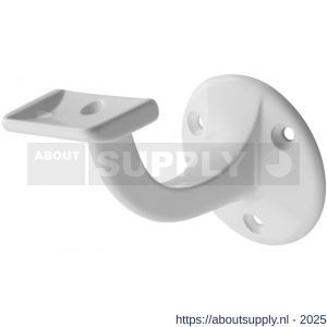 Hermeta 3502 leuninghouder 65 mm vlakzadel wit - S20100841 - afbeelding 1