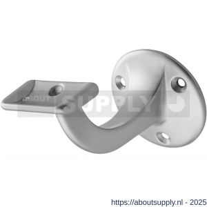 Hermeta 3507 leuninghouder 75 mm vlakzadel naturel - S20100858 - afbeelding 1