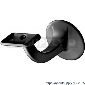 Hermeta 3508 leuninghouder 75 mm vlakzadel M8 zwart - S20101706 - afbeelding 1