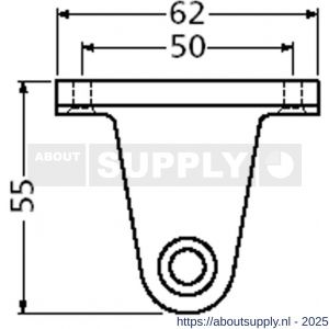 Hermeta 3522 leuninghouder zadel voor vlakke leuning naturel EAN sticker - S20100981 - afbeelding 2