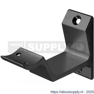 Hermeta 3542 leuninghouder holzadel opschroevend mat zwart - S20101493 - afbeelding 1