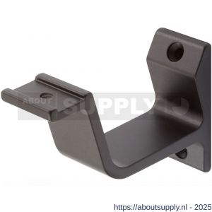 Hermeta 3550 leuninghouder vlakzadel profiel opschroevend mat zwart - S20101441 - afbeelding 1