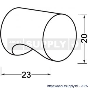 Hermeta 3731 cilinder meubelknop 20x23 mm M4 zwart EAN sticker - S20101390 - afbeelding 2