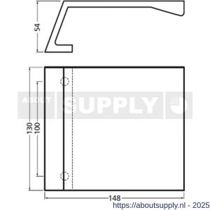 Hermeta 4350 deurduwer zwaar 130x148 mm 2x8,5 mm naturel EAN sticker - S20100172 - afbeelding 2