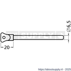 Hermeta 4566 raampen met ketting blank EAN sticker - S20100210 - afbeelding 2