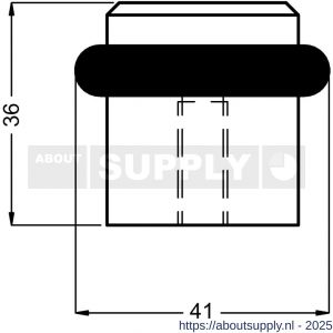 Hermeta 4735 deurbuffer vloer mat zwart - S20101969 - afbeelding 1