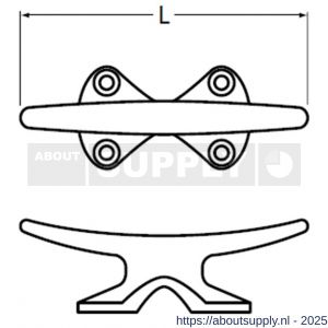 Hermeta 5110 koordhouder 60 mm naturel - S20101519 - afbeelding 2