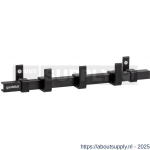 Hermeta GA7293 wand garderobe Gardelux Anna 3 haaks mat zwart - S20102015 - afbeelding 1