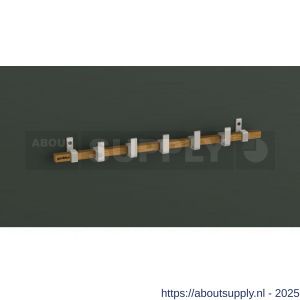 Hermeta GA7293 wand garderobe Gardelux Anna 3 haaks hout-aluminium wit - S20102018 - afbeelding 1