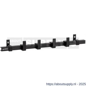 Hermeta GA7444 wand garderobe Gardelux Anna 4 haaks mat zwart - S20102019 - afbeelding 1