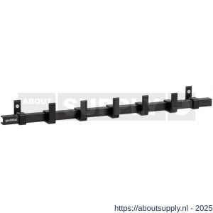 Hermeta GA7595 wand garderobe Gardelux Anna 5 haaks mat zwart - S20102023 - afbeelding 1