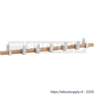 Hermeta GA7595 wand garderobe Gardelux Anna 5 haaks hout-aluminium mat naturel - S20102024 - afbeelding 1