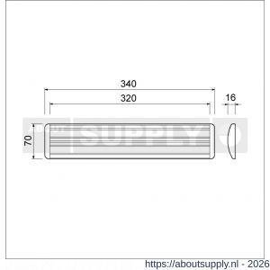 Ami EP 990 tochtklep aluminium F1 met 4 schroeven SPS 3.5x13 mm - S10900088 - afbeelding 2