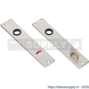 Ami 218/3 RH langschild aluminium rondhoek toilet- en badkamersluiting WC 218/3 RH 8x110 mm F2 - S10900669 - afbeelding 1