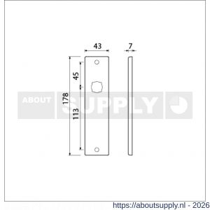 Ami 178/43 kortschild aluminium blind F1 - S10900537 - afbeelding 2