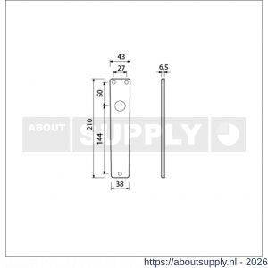 Ami 218/3 RH langschild aluminium rondhoek blind F2 - S10900663 - afbeelding 2