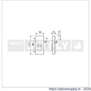 Ami VHB 115/50/15 KT veiligheidsrozet SKG*** kerntrekbeveiliging buitenrozet 115/15 KT F1 - S10901543 - afbeelding 2