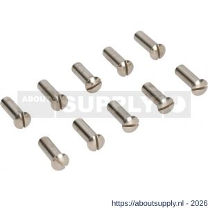 Ami deurbeslag patentbouthuls messing vernikkeld M5x21 mm zaagsnede set 10 stuks - S10900199 - afbeelding 1