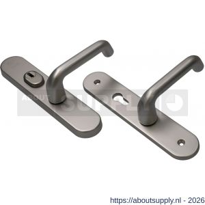 Ami VHB 250/15-386 KT senioren veiligheids Rotaveer kruk-kruk langschildgarnituur SKG*** kerntrekbeveiliging ovaal omkeer VHB 386 Rota250/50/15 kerntrek KT 72 omkeer en profielcilinder PC 72 omkeer F1 deurdikte 38-42 mm - S10901212 - afbeelding 1