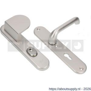 Ami VHB 250/15-90/83-386 KT veiligheids Rotaveer duwer-kruk langschildgarnituur SKG*** kerntrekbeveiliging ovaal VHB 250/50/15 kerntrek KT 72 deurduwer 90/83 rechts en deurkruk 386 Rota profielcilinder PC 72 F1 deurdikte 53-57 - S10901109 - afbeelding 1