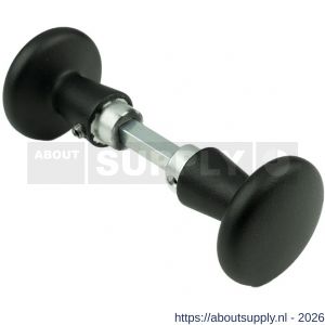 Ami 160/50 knopkruk aluminium deurdikte 38-42 mm zwart RAL 9005 structuur finish - S10900403 - afbeelding 1