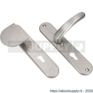 Ami VHB 250/50/1-90/83-378 veiligheids Rotaveer duwer-kruk langschildgarnituur SKG*** Archi Design ovaal VHB 250/50/1 profielcilinder PC 55 deurduwer 90/83 links en deurkruk 378 Rota Irox deurdikte 38-42 mm - S10900950 - afbeelding 1