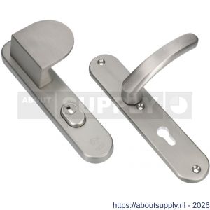 Ami VHB 250/15-90/83-378 KT veiligheids Rotaveer duwer-kruk langschildgarnituur SKG*** kerntrekbeveiliging Archi Design VHB 250/15 kerntrek KT 55 deurduwer 90/83 rechts en deurkruk 378 Rota Irox deurdikte 38-42 mm - S10901087 - afbeelding 1