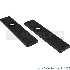 Ami 180/41 RH kortschild aluminium rondhoek blind zwart RAL 9005 structuur finish - S10900578 - afbeelding 1