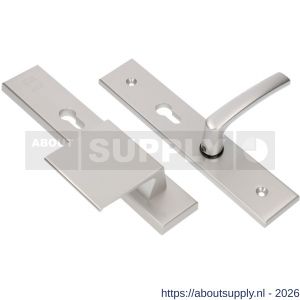 Ami VHB 251/50-90/80 senioren veiligheidsvoordeur-duwerlangschildgarnituur SKG** omkeer VHB 251/50 profielcilinder PC 72 omkeer deurduwer 90/80 links F1 en profielcilinder PC 72 omkeer deurkruk 332 deurdikte 38-42 mm - S10900824 - afbeelding 1