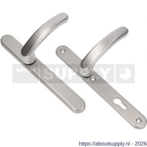 Ami VHB 257/32/2-378 veiligheids Rotaveer kruk-kruk smalschildgarnituur SKG** ovaal VHB deurkruk 378 Rota 257/32/2 blind F1 en deurkruk 378 Rota 257/32/2 profielcilinder PC 55 deurdikte 53-57 mm - S10901598 - afbeelding 1