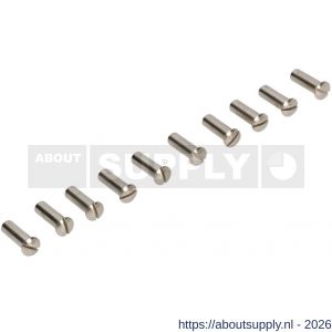 Ami deurbeslag patentbouthuls messing vernikkeld M4x22.5 mm zaagsnede set 10 stuks - S10900196 - afbeelding 1