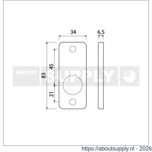 Ami 4 RH krukrozet aluminium rechthoek krukgat F1 - S10900471 - afbeelding 2