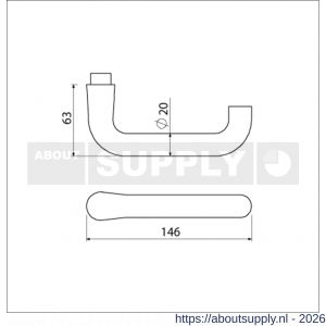 Ami 394 deurkruk aluminium deurdikte 38-42 mm F1 - S10900395 - afbeelding 2