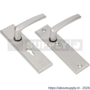 Ami VHB 193/50 veiligheidskortschild SKG*** VHB 193/50 buiten profielcilinder PC 55 en binnen blind met deurkruk 332 F1 deurdikte 38-42 mm - S10901355 - afbeelding 1