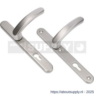 Ami VHB 257/32/2-378 veiligheids Rotaveer kruk-kruk smalschildgarnituur SKG** ovaal VHB 257/32/2 geheel blind F1 deurkruk 378 Rota 257/32/2 profielcilinder PC 92 deurdikte 53-57 mm - S10901601 - afbeelding 1