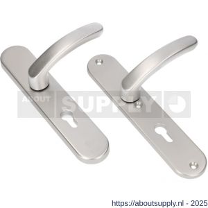 Ami VHB 250/50/1-378 veiligheids Rotaveer kruk-kruk langschildgarnituur SKG*** ovaal VHB 250/50/1 geheel blind 250/50/1 blind deurkruk 378 Rota F1 deurdikte 53-57 mm - S10901221 - afbeelding 1