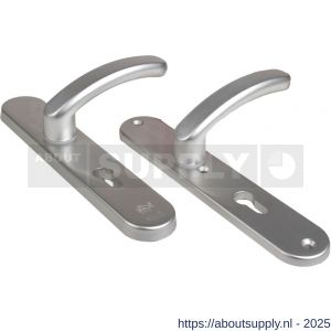 Ami VHB 250/50/1-378 veiligheids Rotaveer kruk-kruk langschildgarnituur SKG*** Archi Design ovaal VHB deurkruk 378 Rota 250/50/1 profielcilinder PC 55 Irox deurdikte 38-42 mm - S10900925 - afbeelding 1