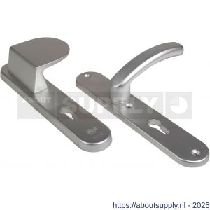 Ami VHB 250/50/1-90/83-378 veiligheids Rotaveer duwer-kruk langschildgarnituur SKG*** Archi Design ovaal VHB 250/50/1 profielcilinder PC 55 deurduwer 90/83 rechts en deurkruk 378 Rota Irox deurdikte 38-42 mm - S10900951 - afbeelding 1