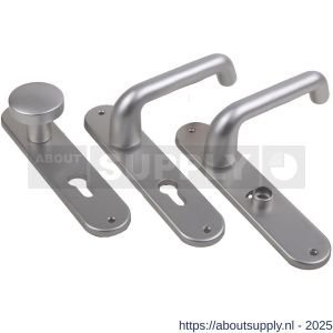 Ami LS 200/1/7-386 kruk-kruk garnituur deurkruk 386 Rota langschild 200/1/7 blind F1 deurdikte 38-42 mm - S10900126 - afbeelding 1