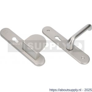 Ami VHB 250/50/1-90/83-386 senioren veiligheids Rotaveer duwer-kruk langschildgarnituur SKG** ovaal omkeer VHB 250/50/1 profielcilinder PC 72 omkeer deurduwer 90/83 links en deurkruk 386 Rota deurdikte 53-57 mm F1 - S10901138 - afbeelding 1