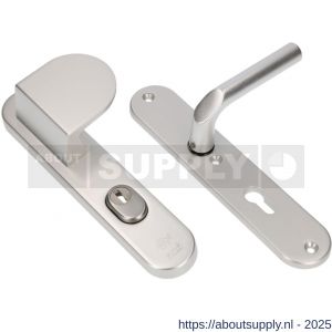 Ami VHB 250/15-90/83 KT veiligheids duwer-kruk langschildgarnituur SKG*** kerntrekbeveiliging ovaal VHB 250/50/15 KT 72 deurduwer 90/83 rechts en deurkruk 369 profielcilinder PC 72 F1 deurdikte 53-57 mm - S10901121 - afbeelding 1