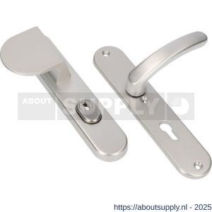 Ami VHB 250/15-90/83-378 KT veiligheids Rotaveer duwer-kruk langschildgarnituur SKG*** kerntrekbeveiliging ovaal VHB 250/50/15 KT 92 deurduwer 90/83 links en deurkruk 378 Rota profielcilinder PC 92 F1 deurdikte 53-57 mm - S10901100 - afbeelding 1