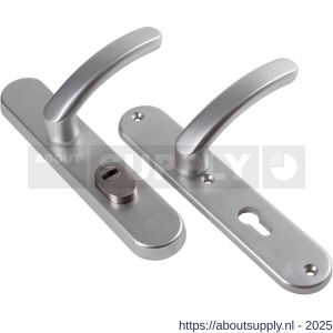Ami VHB 250/15-378 KT veiligheids Rotaveer kruk-kruk langschildgarnituur SKG*** kerntrekbeveiliging Archi Design VHB 378 Rota 250/15 KT 55 en profielcilinder PC 55 Irox deurdikte 38-42 mm - S10901194 - afbeelding 1