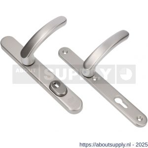 Ami VHB 257/37/2-378 KT veiligheids Rotaveer kruk-kruk smalschildgarnituur SKG*** kerntrekbeveiliging ovaal VHB deurkruk 378 Rota 257/37/2 KT 55 F1 en deurkruk 378 Rota 257/32/2 profielcilinder PC 55 deurdikte 53-57 mm - S10901652 - afbeelding 1