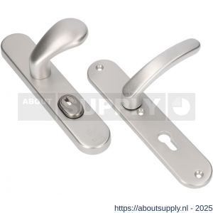 Ami VHB 250/15-173-378 KT veiligheids Rotaveer kruk-kruk langschildgarnituur SKG*** kerntrekbeveiliging ovaal VHB 173/378 Rota 250/50/15 buiten kerntrek KT 72 en binnen profielcilinder PC 72 F1 deurdikte 38-42 mm - S10901304 - afbeelding 1