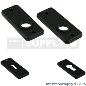Ami 4 RH sleutelrozet aluminium rechthoek sleutelgat SLG zwart - S10900485 - afbeelding 1